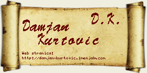 Damjan Kurtović vizit kartica